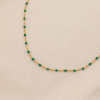 Collier chapelet billes émaillées minimaliste acier inoxydable 0124187 vert foncé Collier chapelet billes émaillées minimaliste acier inoxydable 0124187 vert foncé