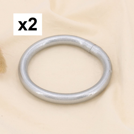Bracelet jonc bouddhiste large coloré scintillant pour femme 0223569 argenté