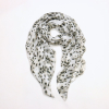 Foulard Léger Mousseline Coton Viscose Imprimé Tacheté 0725014 gris foncé