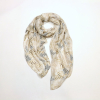 Foulard Mousseline Coton Viscose Motif Serpent 0725006 naturel/beige