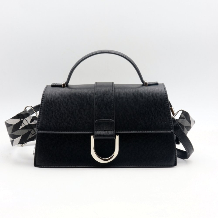 Sac simili-cuir Flora&Co rigide grainé double bandoulières femme 0923029 noir Sac simili-cuir Flora&Co rigide grainé double bandoulières femme 0923029 noir