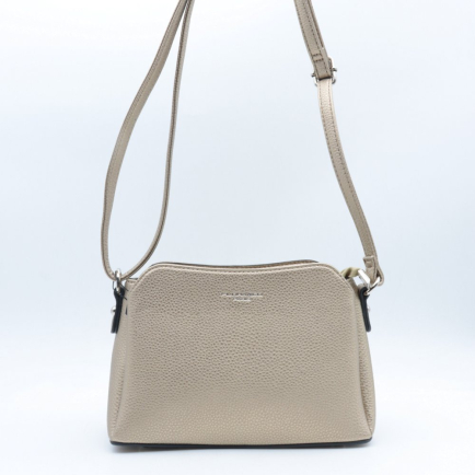 Sac porté épaule Flora&Co simili-cuir rigide 2+1 compartiments 0924009 doré