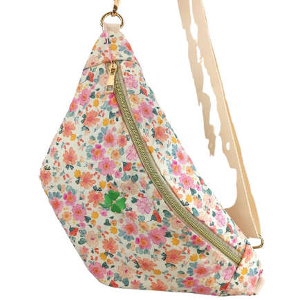 Sac Banane Imprimé Vichy Floral Rayures Synthétique 0925008 rose