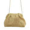Sac Pochette Synthétique Effet Raphia Chaîne Métal Dorée 0925009 naturel/beige