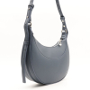 Sac porté épaule Flora&Co simili-cuir texturé demi-lune 0925013 bleu foncé