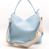 Sac à main 2-en-1 simili-cuir grainé Flora&Co 2 bandoulières 0924007 bleu ciel