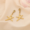 2 Charms Etoile de Mer Acier Inox. Perles Acryl. 0625016 doré