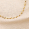 Collier chaîne mi-long acier grosse maille trombone 0125122 doré Collier chaîne mi-long acier grosse maille trombone 0125122 doré