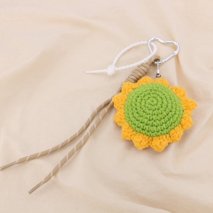 Bijou de sac ou porte-clés fleur de tournesol 0825018 multi