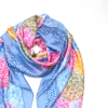 Étole Soie Viscose Motif Floral Multicolore 0725002 bleu ciel Étole Soie Viscose Motif Floral Multicolore 0725002 bleu ciel