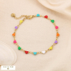 Bracelet Cœurs Multicolores en Émail et Acier Inoxydable 0224115 multi