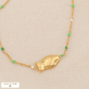 Collier Talisman Poisson en Acier Inoxydable et Émail 0124018 vert Collier Talisman Poisson en Acier Inoxydable et Émail 0124018 vert