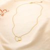 Collier en acier inoxydable avec double cœur 0125135 doré