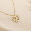 Collier en acier inoxydable cœur visage 0125133 doré Collier en acier inoxydable cœur visage 0125133 doré