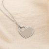 Collier cœur ajouré en acier inoxydable 0125132 argenté