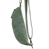 Sac banane cuir véritable daim petits clous dorés 0924517 vert d'eau