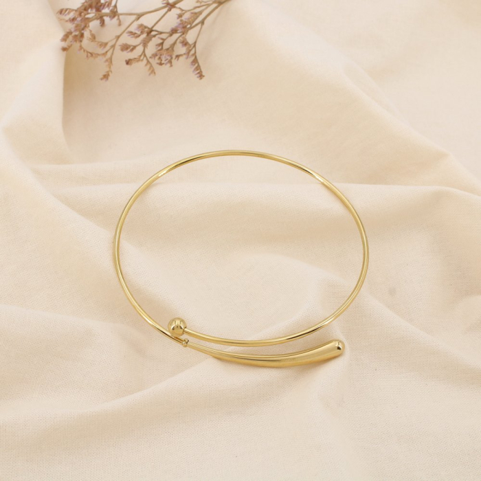 Bracelet jonc ouvrable en acier inoxydable 0225147 doré Bracelet jonc ouvrable en acier inoxydable 0225147 doré