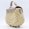 Sac porte épaule paille papier rabat similicuir Flora&Co femme 0924024 beige taupe métal