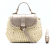 Sac à main Flora&Co paille papier simili-cuir 0925018 beige taupe métal