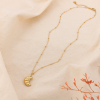 Collier pendentif croissant acier inoxydable 0124612 doré