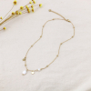 Collier acier inoxydable goutte nacre perle d’eau douce 0124111 blanc