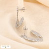 Créoles ouvertes acier inoxydable strass 0323615 argenté Créoles ouvertes acier inoxydable strass 0323615 argenté