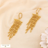 Boucles d’oreilles pendantes effet cascade acier inoxydable 0324553 doré