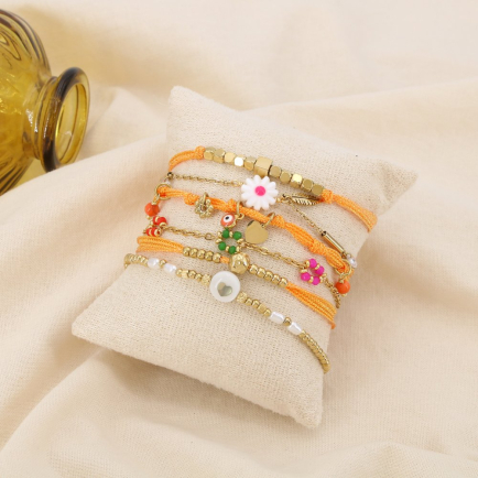 Ensemble 6 Bracelets Femme Acier Inoxydable 0225264 orange