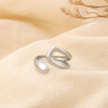 Bague acier inoxydable ajouré contemporain organique 0425088 argenté