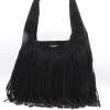Sac porté épaule Flora&Co simili daim franges 0925502 noir