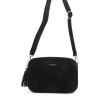 Sac à bandoulière Flora&Co simili daim pompon 0925505 noir