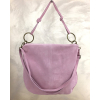 Sac porté épaule cuir véritable daim suède anse bandoulière 0925513 rose