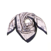 Foulard carré satin polyester motifs floraux 0725519 mauve
