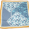 Foulard carré polyester motifs orientaux floraux femme 0725517 bleu foncé Foulard carré polyester motifs orientaux floraux femme 0725517 bleu foncé