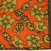 Foulard carré polyester orange imprimé floral fleurs stylisées femme 0725521 orange foncé Foulard carré polyester orange imprimé floral fleurs stylisées femme 0725521 orange foncé