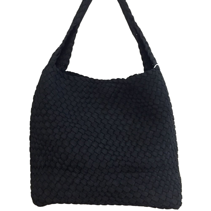 Sac porté épaule tissu polyester tressé anse 0925514 noir Sac porté épaule tissu polyester tressé anse 0925514 noir