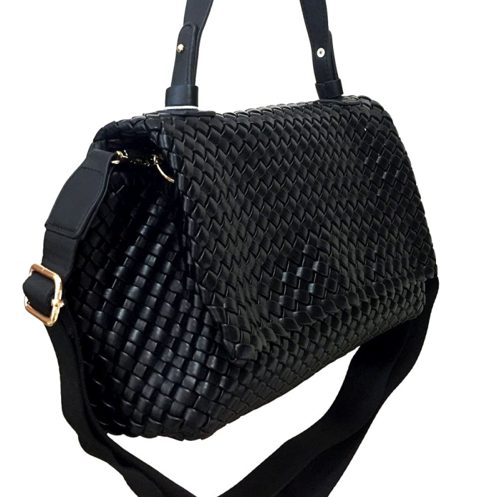 Sac porté épaule tressé simili-cuir 0925515 noir