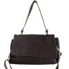 Sac porté épaule tressé simili-cuir 0925515 marron foncé