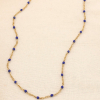Collier chapelet billes émaillées minimaliste acier inoxydable 0124187 bleu Collier chapelet billes émaillées minimaliste acier inoxydable 0124187 bleu
