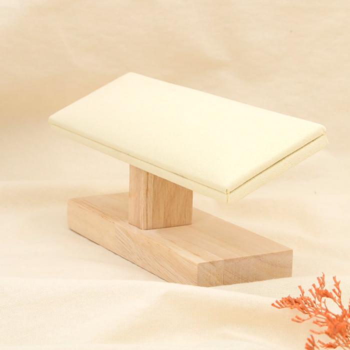 Présentoir bracelets bois tissu effet nubuck 0625530 naturel/beige