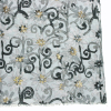 Foulard imprimé fleur paillette viscose coton 0725501 gris foncé