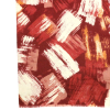 Foulard imprimé contemporain viscose laine 0725503 rouge bordeaux