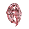 Foulard imprimé cercles entrelacés viscose coton 0725505 magenta