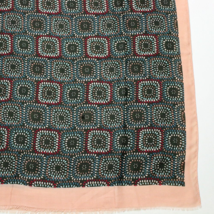 Foulard imprimé géométrique viscose coton 0725508 multi