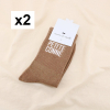 2 paires chaussettes à paillettes "PETITE CONNE" 0625087 orange foncé