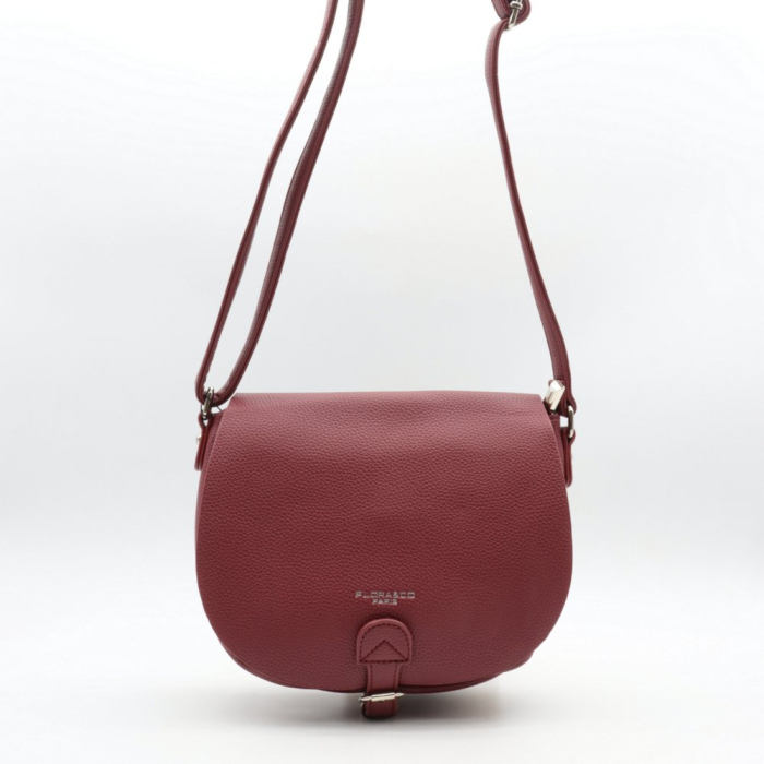 Sac à bandoulière en simili-cuir grainé Flora&Co 0925522 rouge bordeaux Sac à bandoulière en simili-cuir grainé Flora&Co 0925522 rouge bordeaux