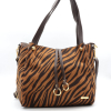 Sac porté épaule motif zèbre velours Flora&Co 0925520 bronze