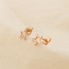 12 paires de puce d'oreilles étoile acier inoxydable 0319528 doré rose 12 paires de puce d'oreilles étoile acier inoxydable 0319528 doré rose