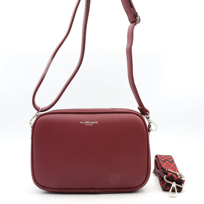 SAC IMITATION CUIR GRAINÉ COMPARTIMENTS 2 BANDOULIÈRES 0923506 rouge bordeaux SAC IMITATION CUIR GRAINÉ COMPARTIMENTS 2 BANDOULIÈRES 0923506 rouge bordeaux