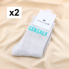 2 paires de chaussettes pailletées “GÉNIALE” 0625535 argenté